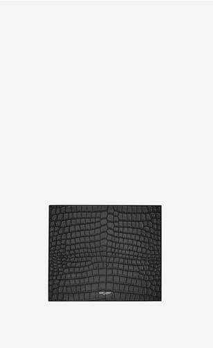 small crocodile-embossed leather box