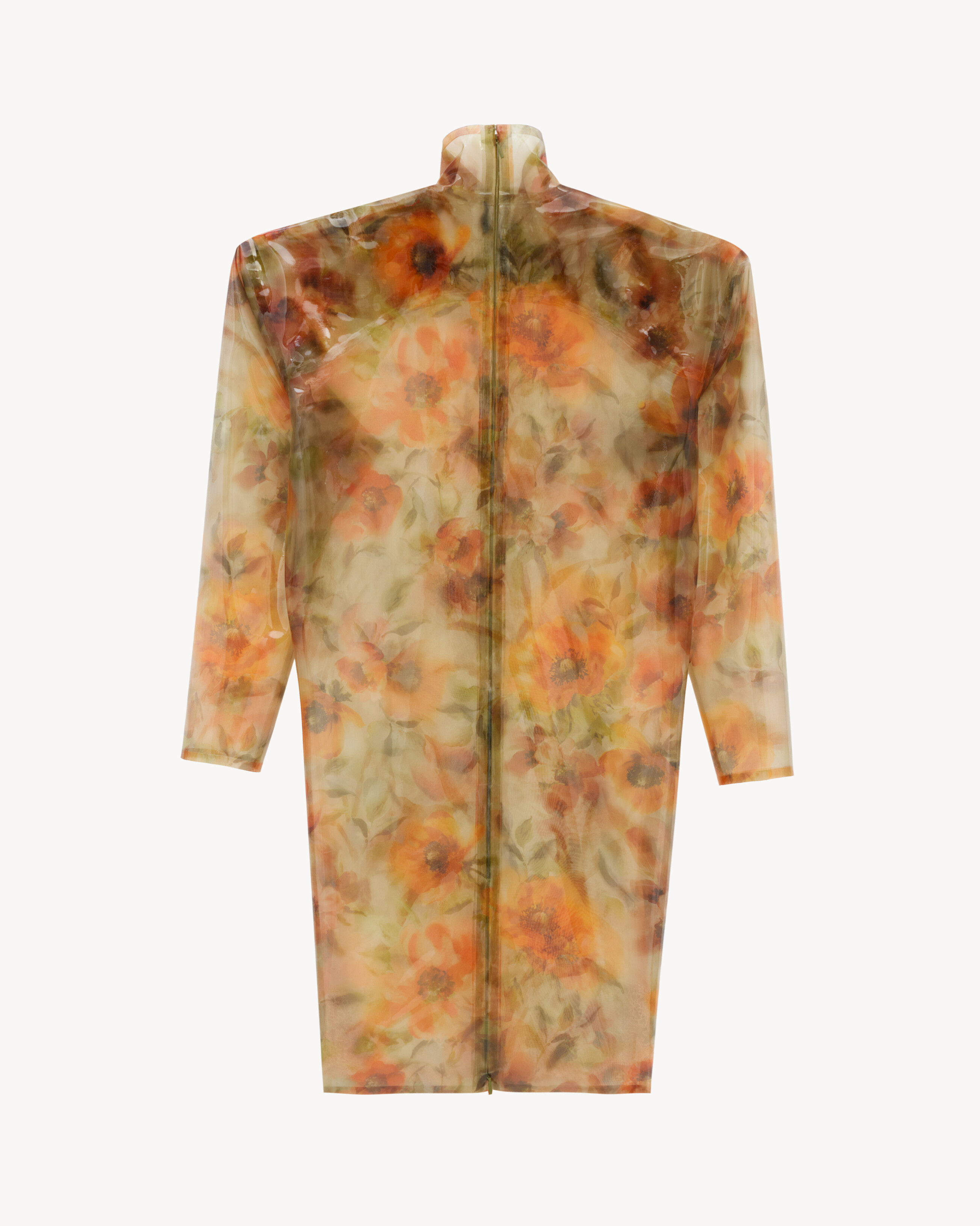 boxy dress in floral silicone