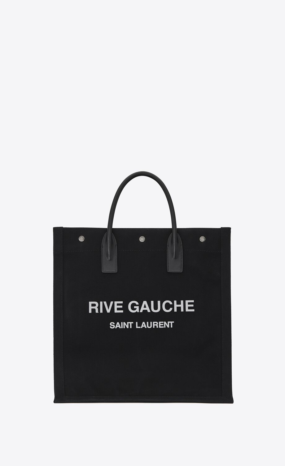 RIVE GAUCHE North/South tote bag in printed canvas and leather | Saint ...