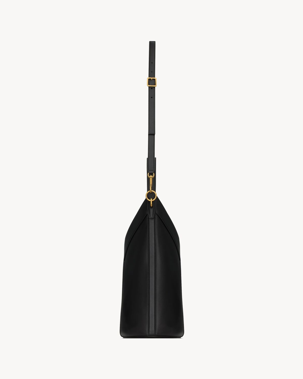 y top-handle bucket in leather