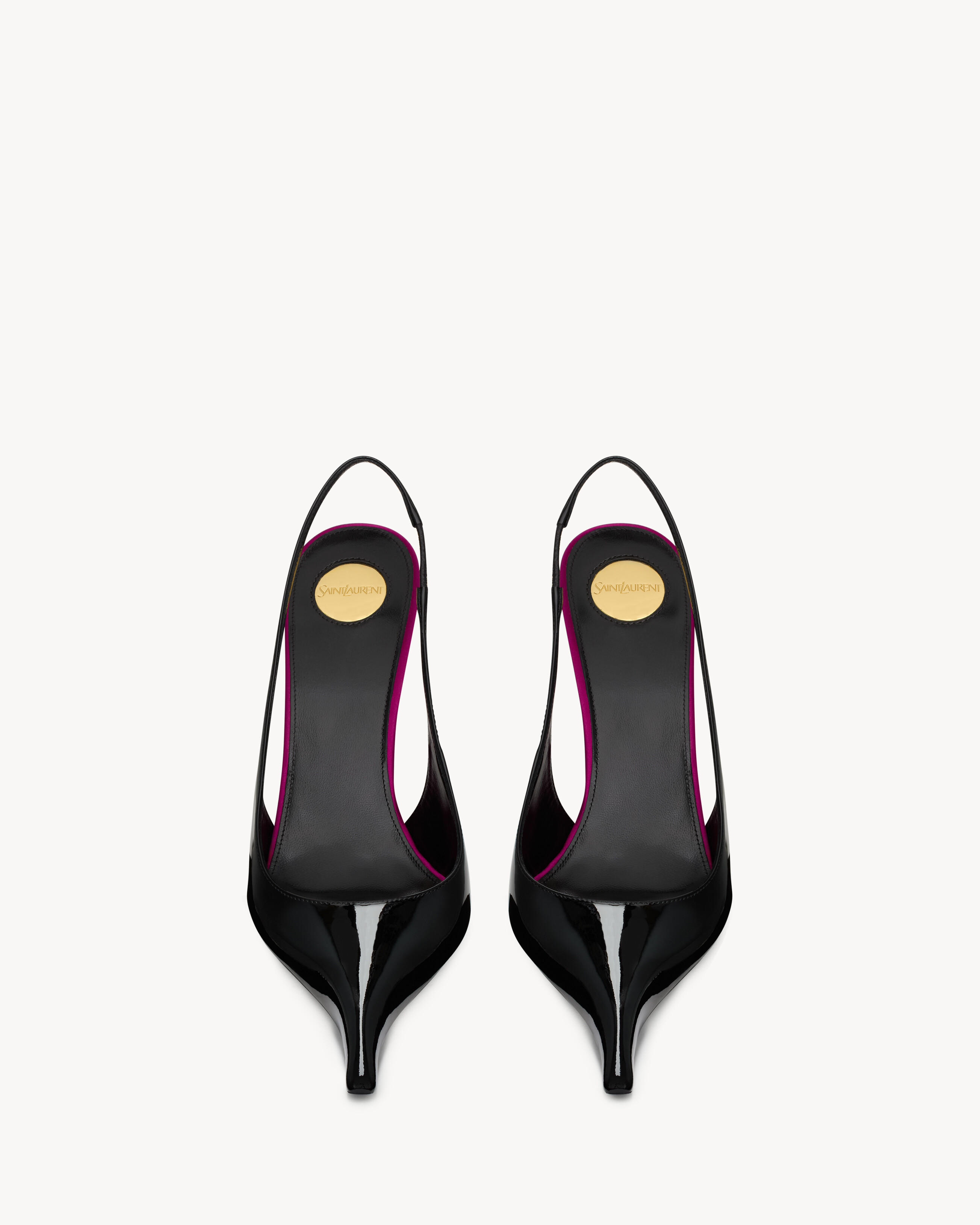 AMALIA slingback pumps in patent leather