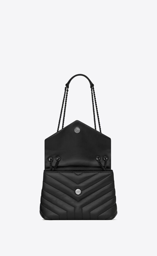 Saint Laurent LOULOU SMALL CHAIN BAG IN “Y” QUILTED LEATHER Black  ref.573045 - Joli Closet