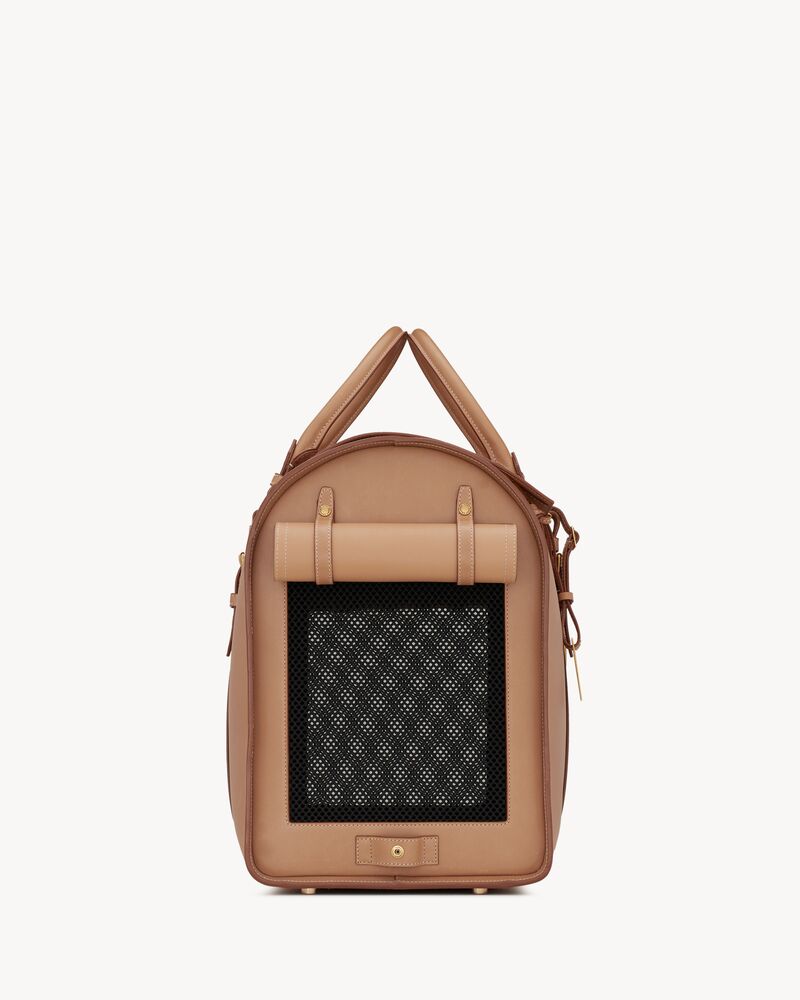 PET CARRIER BAG IN VEGETABLE-TANNED LEATHER