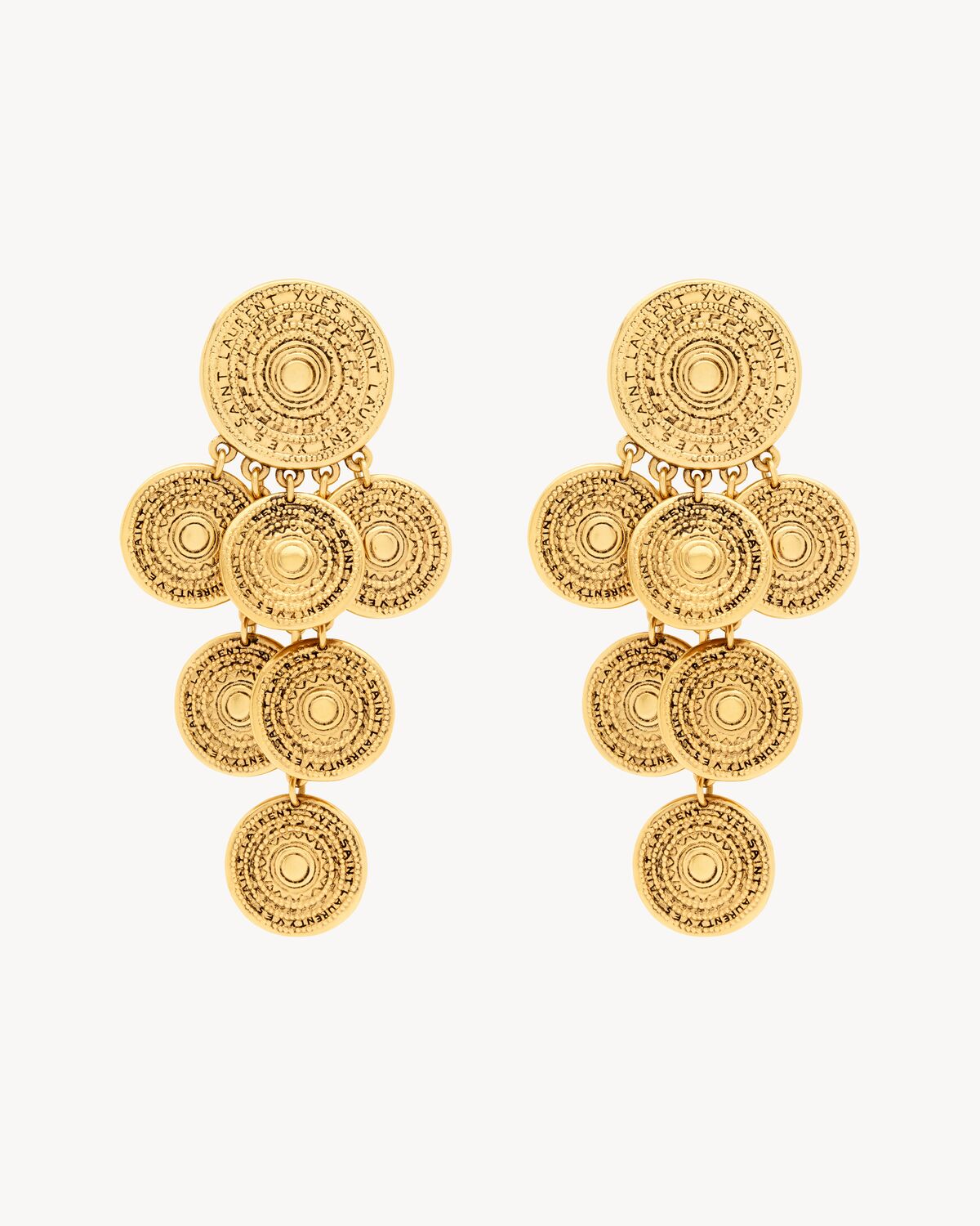 YVES SAINT LAURENT charm earrings in metal