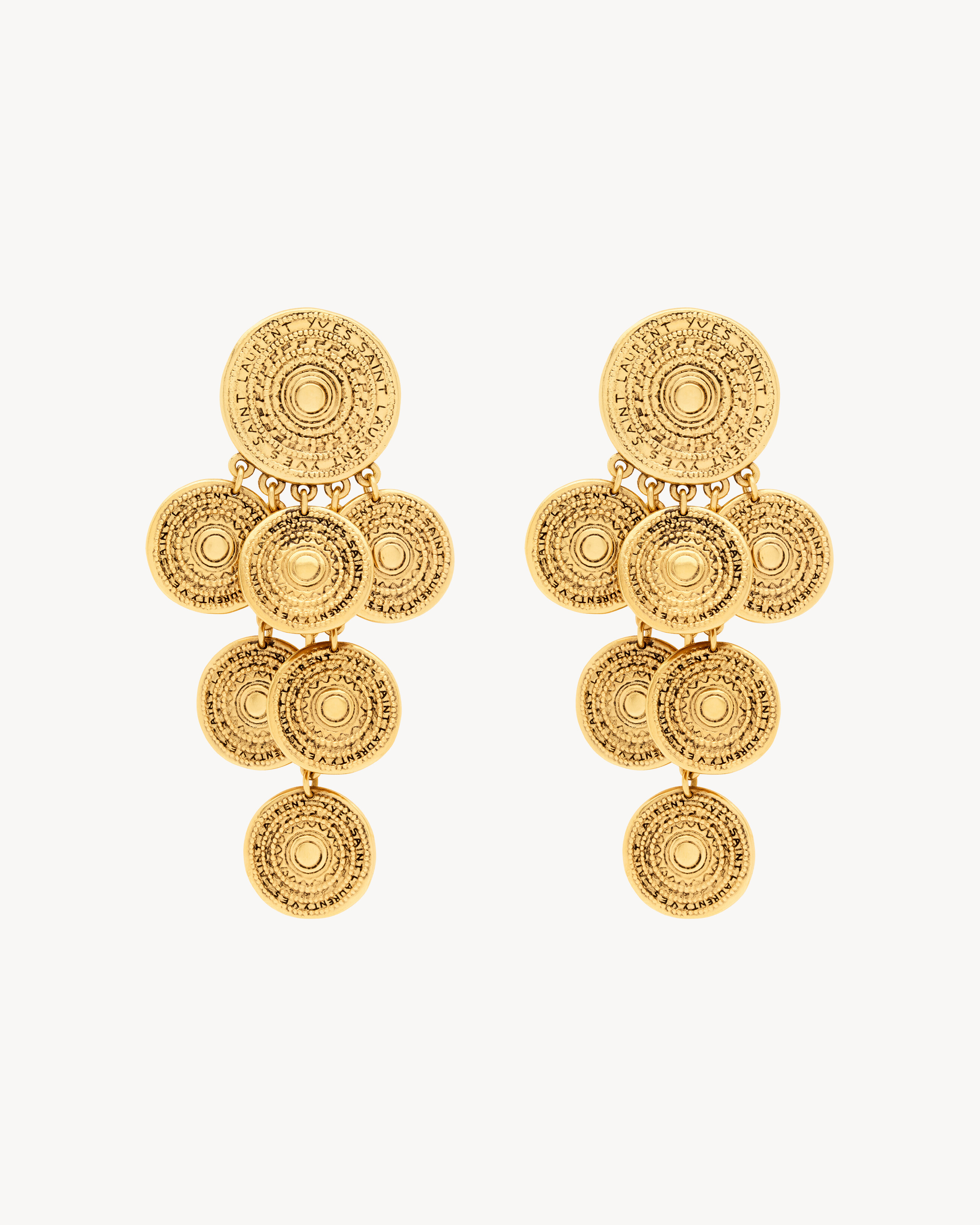 Pendientes de metal con charm Yves Saint Laurent