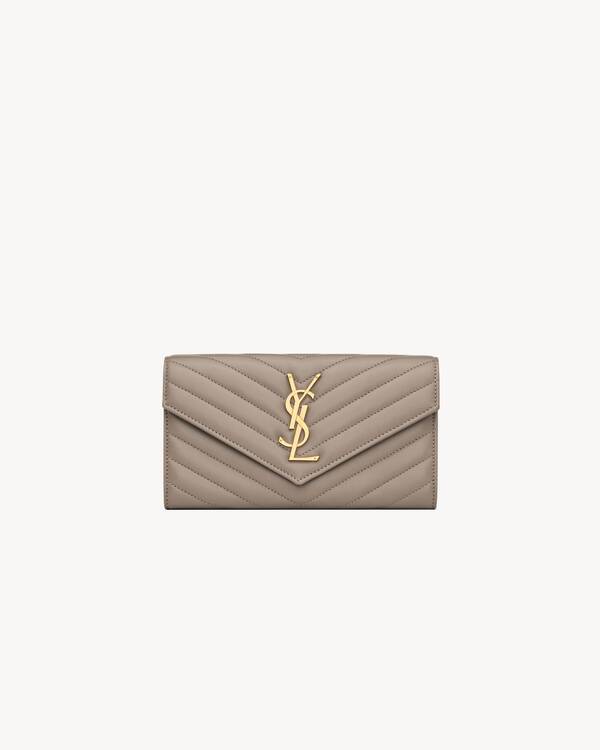 CASSANDRE MATELASSÉ large flap wallet in lambskin | Saint Laurent | YSL.com