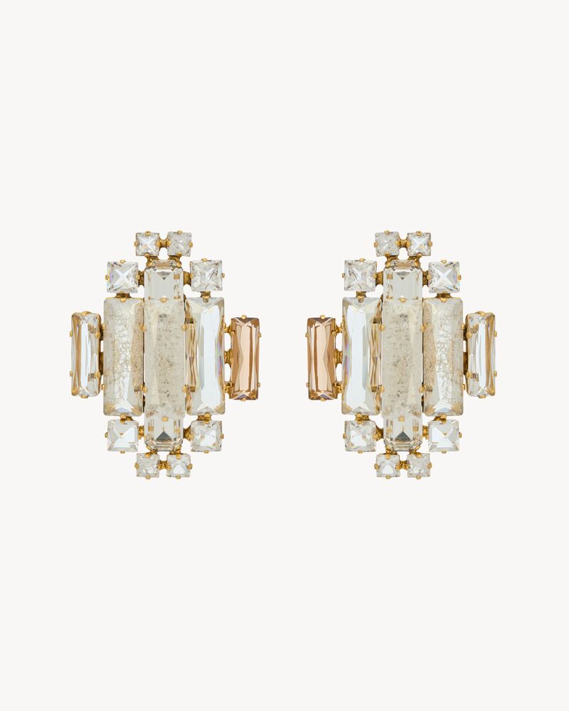 Boucles d'oreilles médaillon en cristal