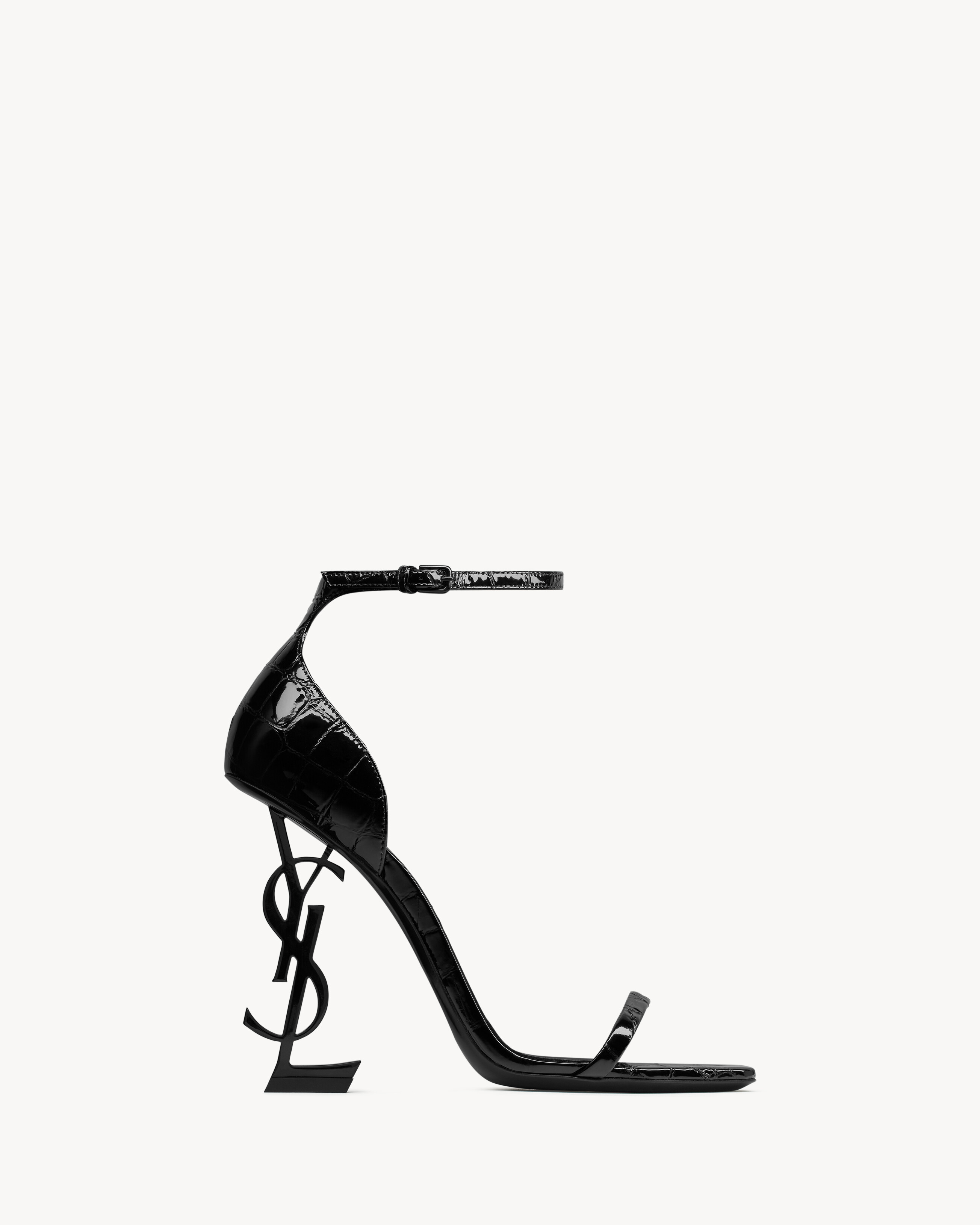 OPYUM Sandalen aus Leder mit Krokoprägung