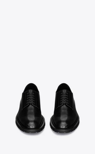 Herren Schuhe Slipper Saint Laurent Leder Lederloafers in Schwarz für Herren 