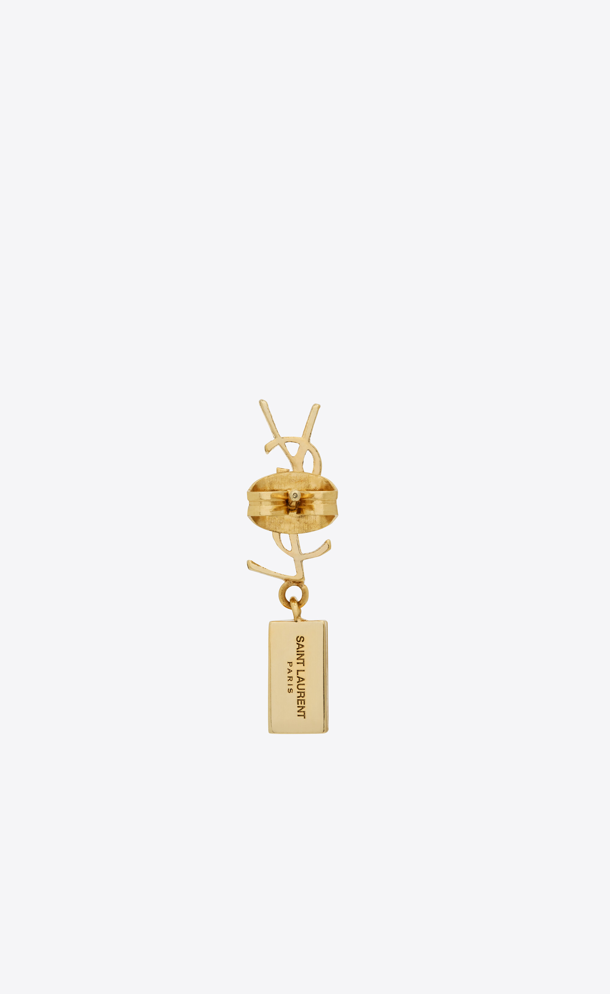 Cassandre single earring in metal and rhinestones