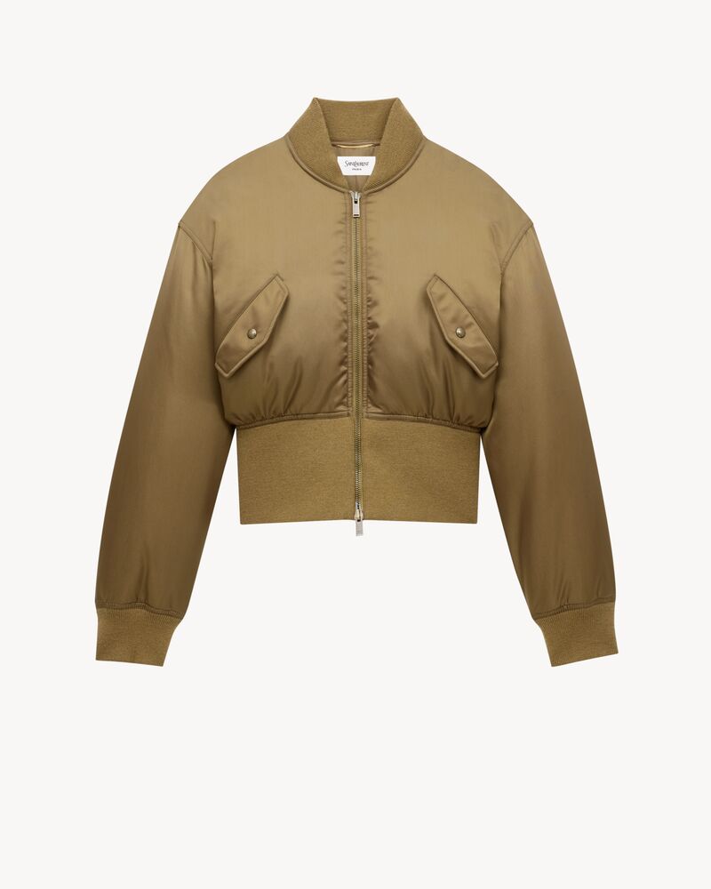 bomber jacket in shiny nylon