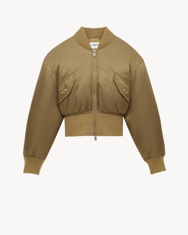 bomber jacket in shiny nylon