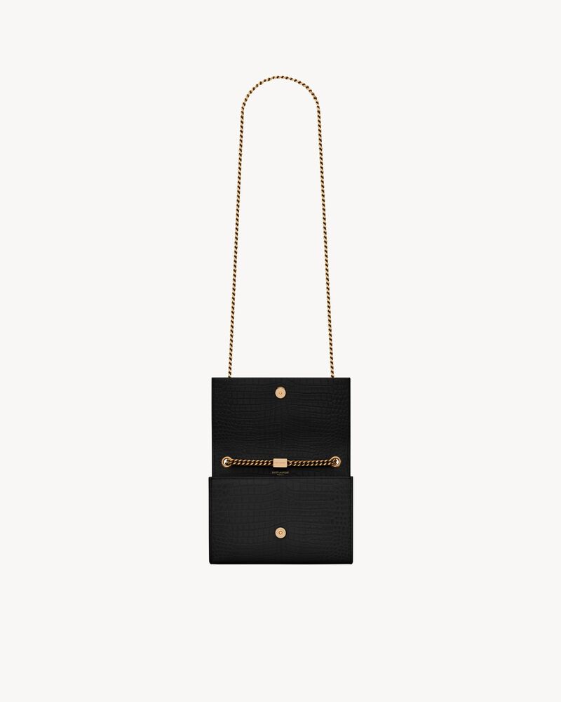 KATE TASSEL SMALL EN CUIR EMBOSSÉ CROCODILE