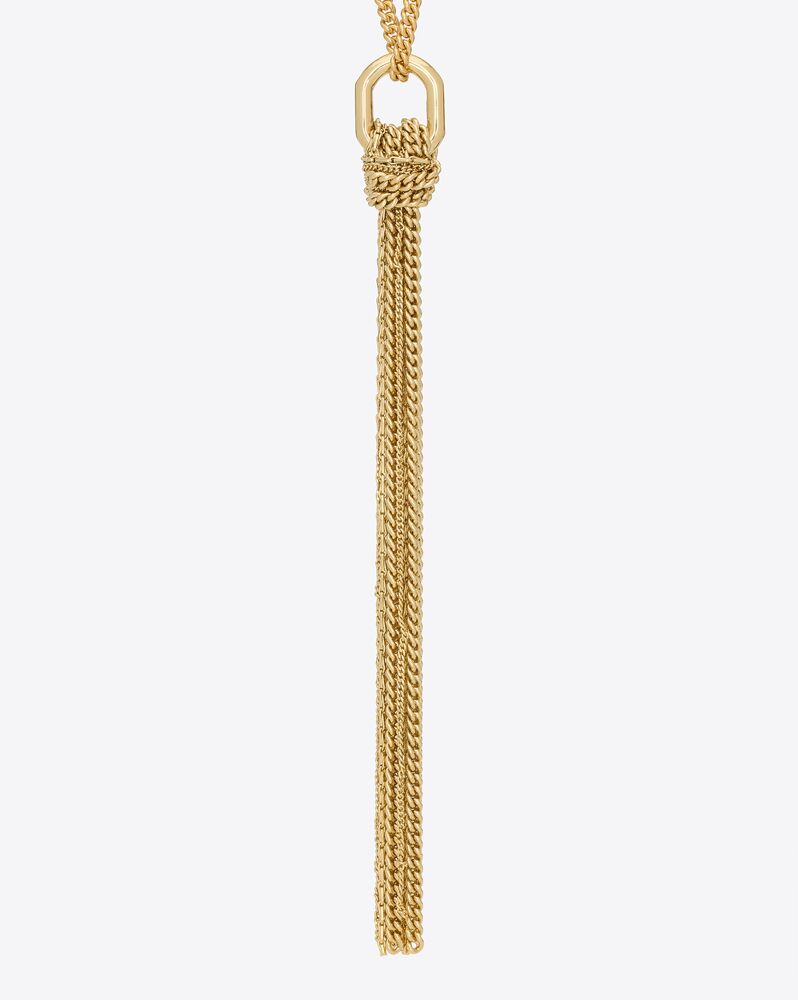 CASSANDRE tassel necklace in metal