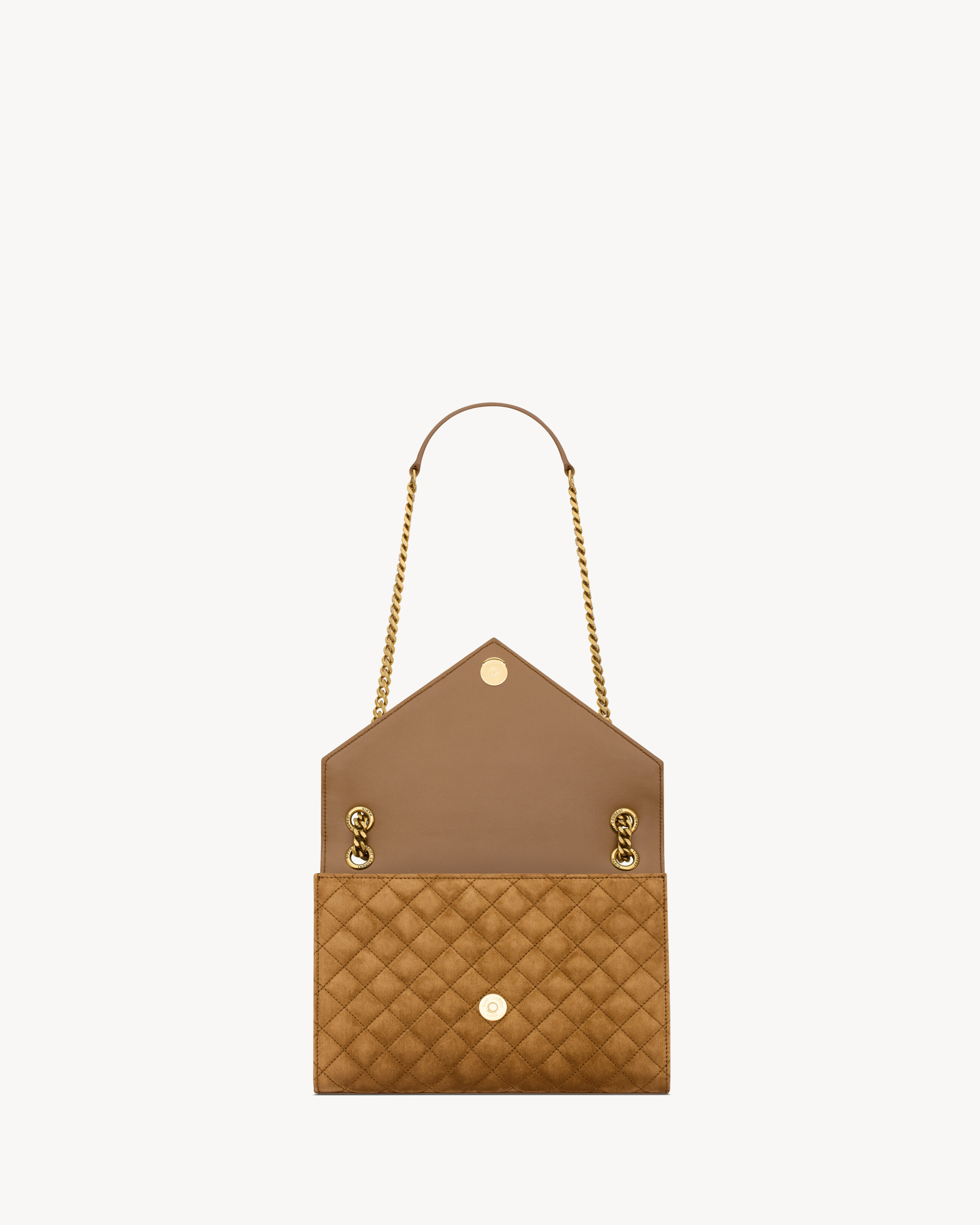 ENVELOPE medium in suede in Brown Saint Laurent YSL EN-NO