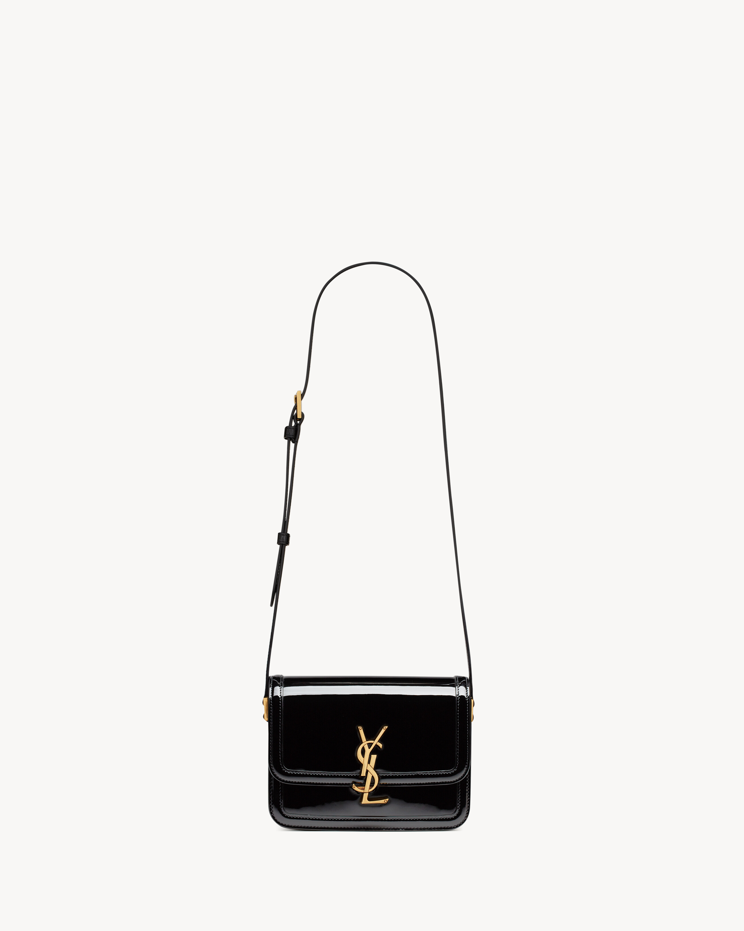 Solferino small satchel en cuir verni