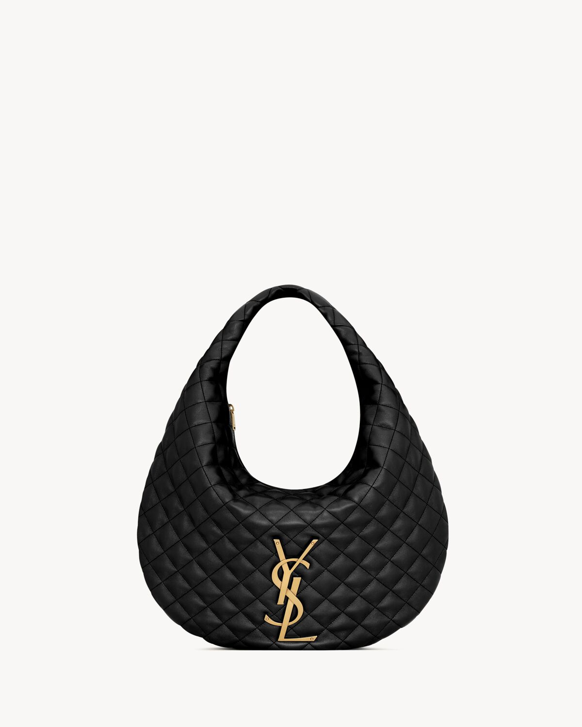 Bolso ICARE estilo hobo en napa acolchada NEGRO