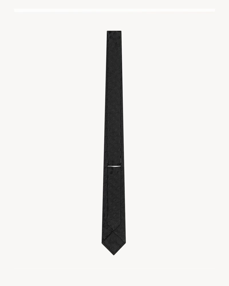 dotted tie in shiny and matte silk jacquard