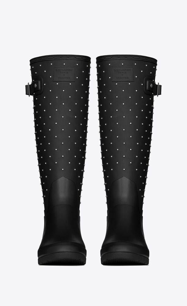 hunter high boots in rubber with studs