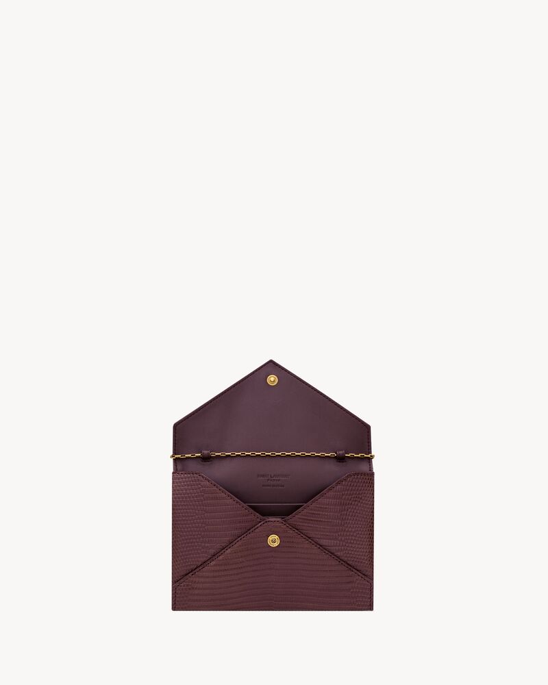 LETTER chain pouch in lizard