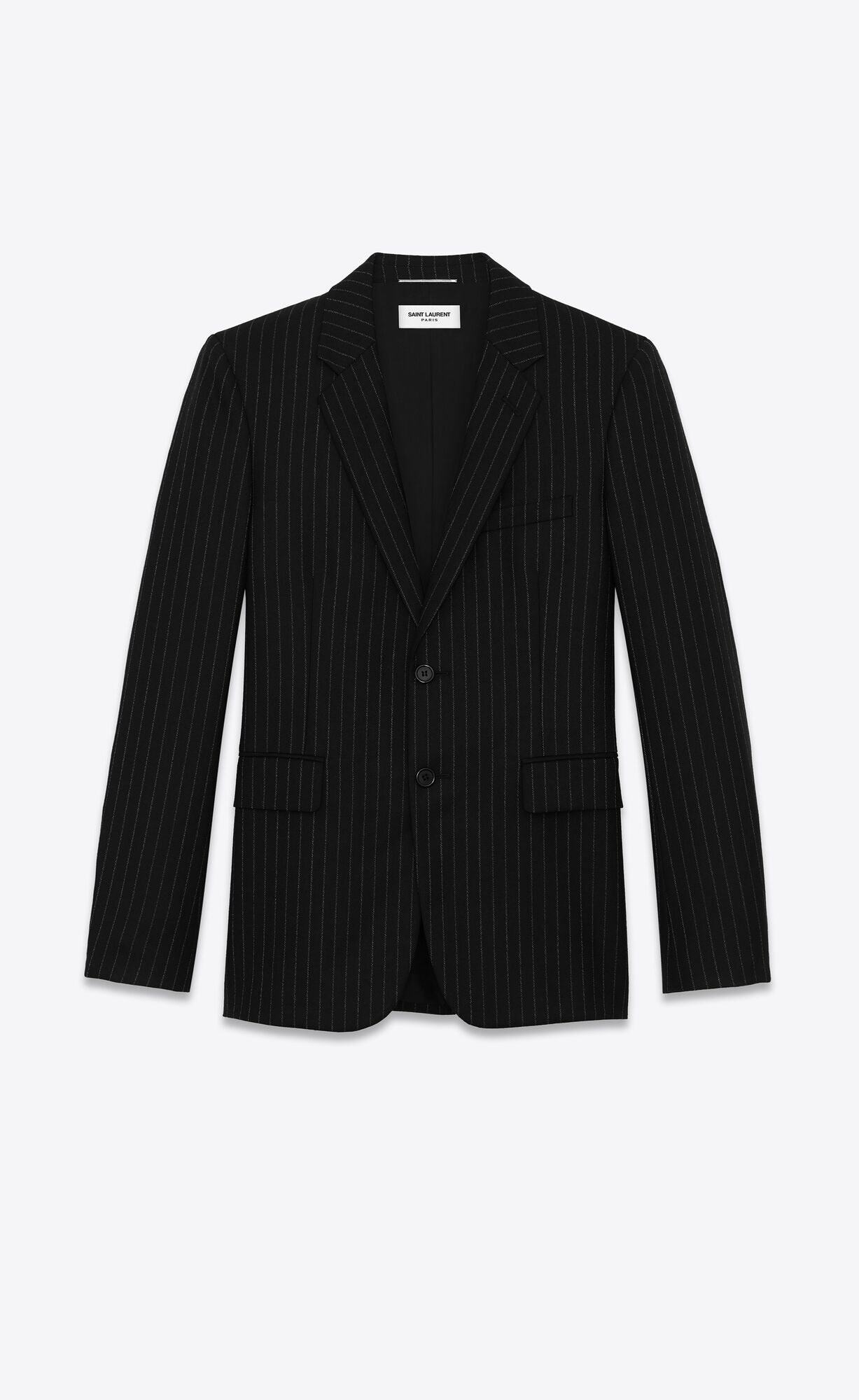Flannel jacket in rive gauche stripes wool flannel | Saint Laurent ...