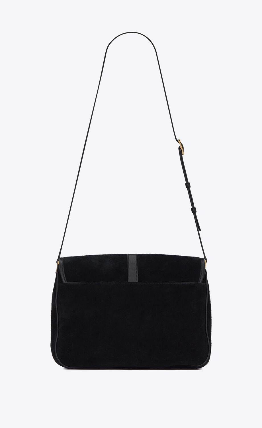 sorbonne flap bag in suede and vintage leather