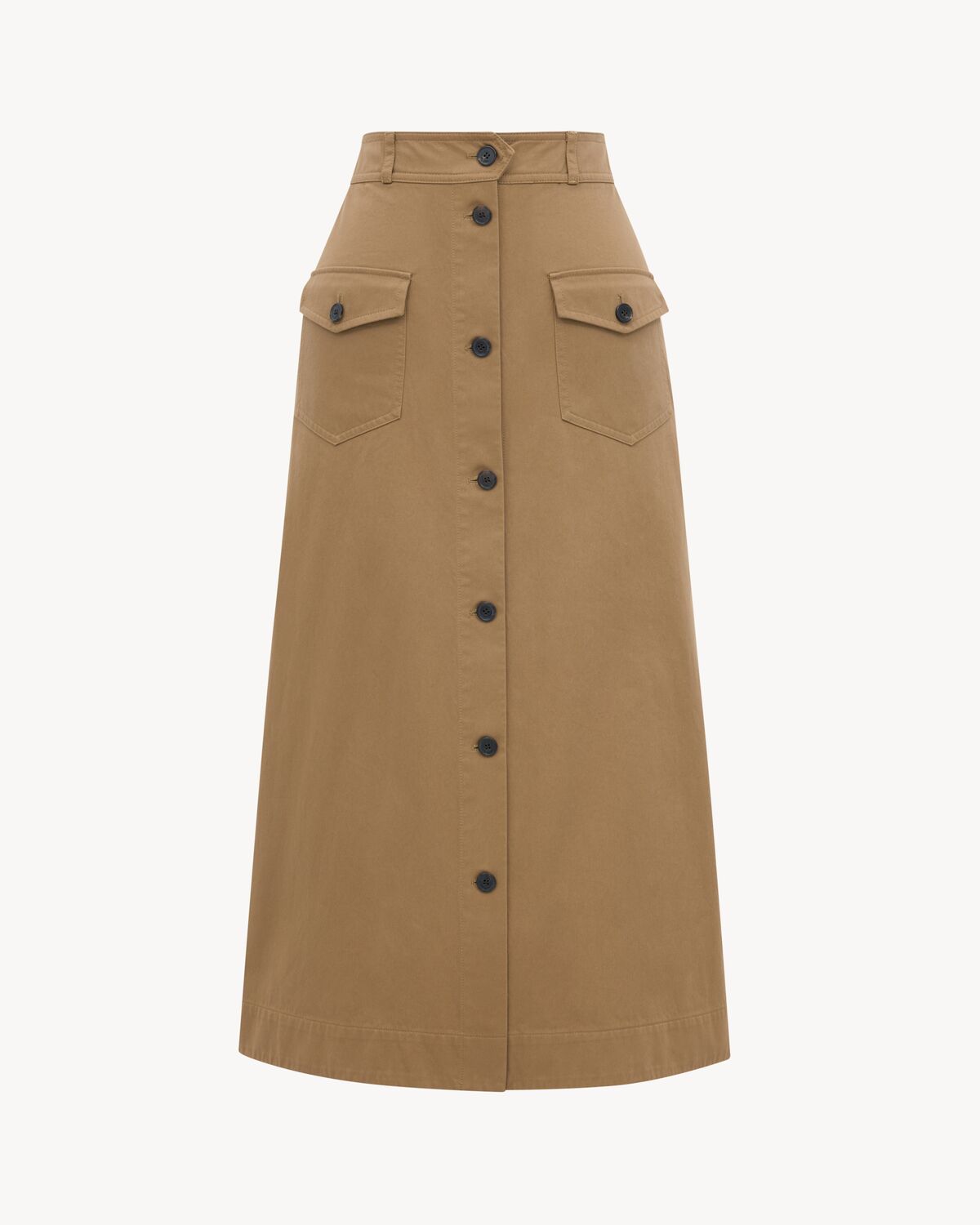 midi skirt in cotton serge