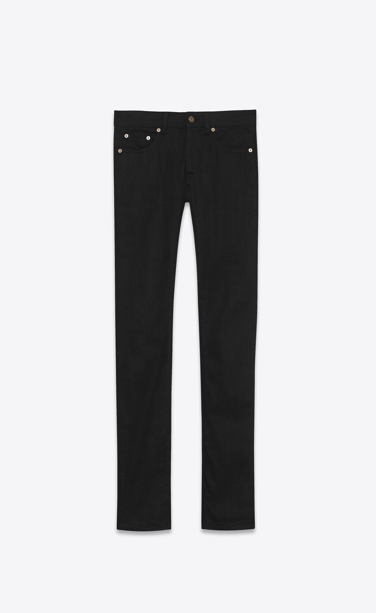 Skinny-fit jeans in worn black stretch denim | Saint Laurent | YSL.com