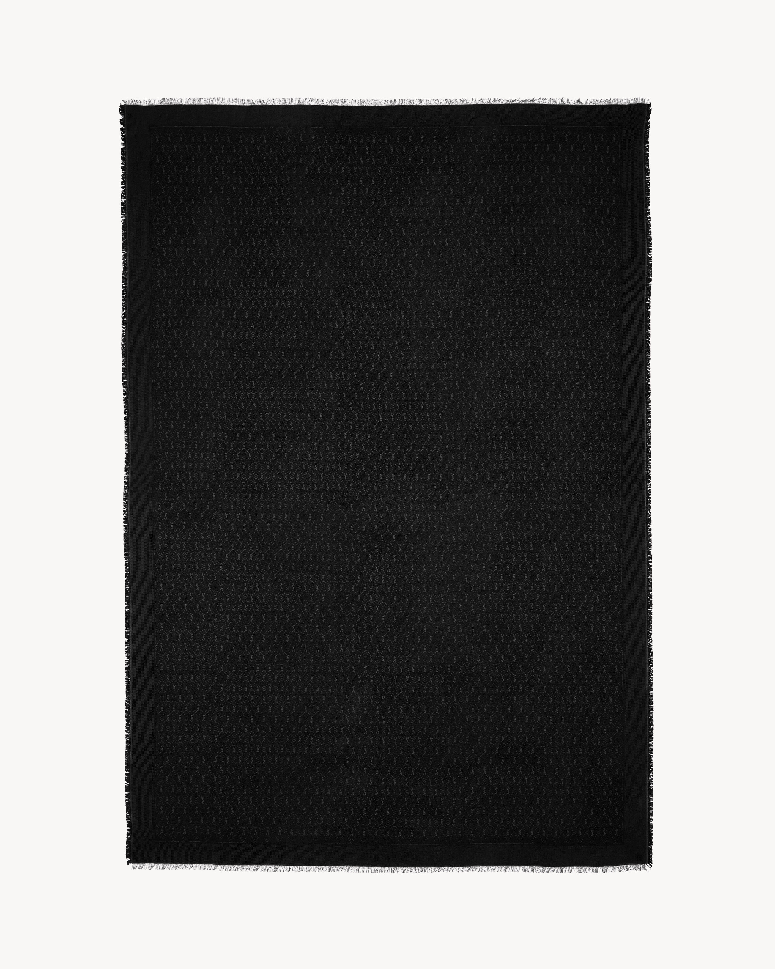 Large CASSANDRE scarf in wool jacquard, silk and cotton blend