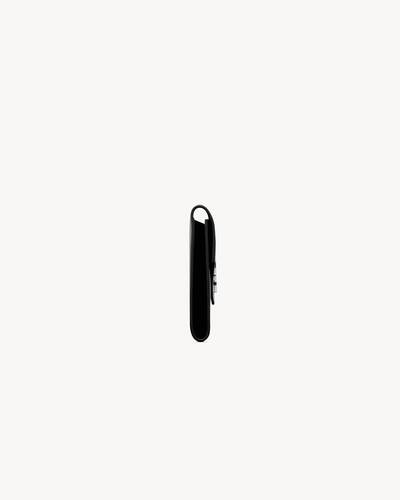 cassandre flap pouch in shiny leather