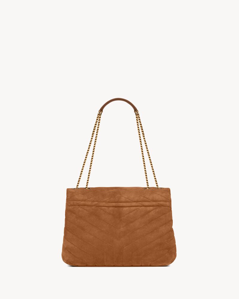 LOULOU MEDIUM TASCHE AUS „Y“-FÖRMIG GESTEPPTEM WILDLEDER