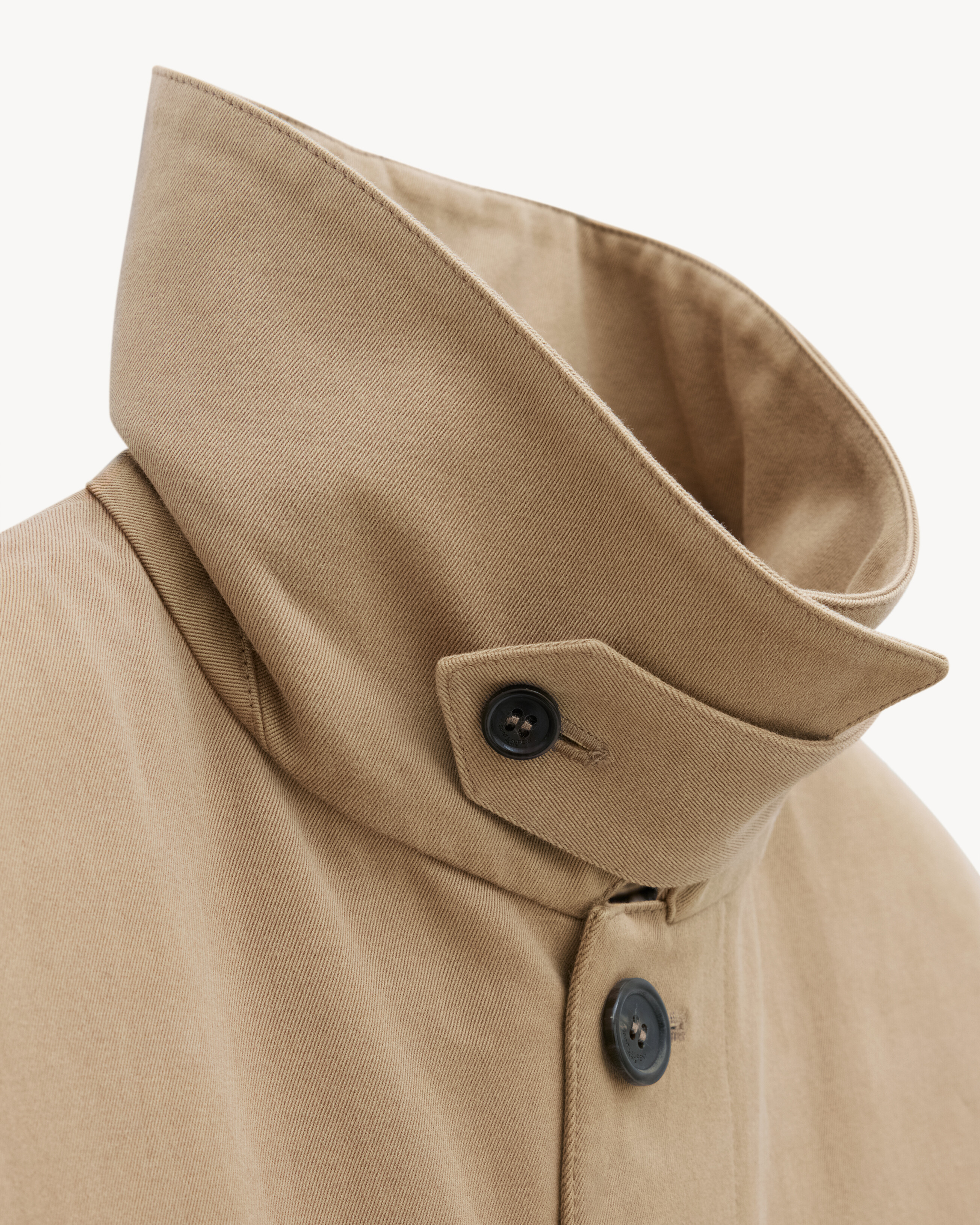 Coat in cotton gabardine