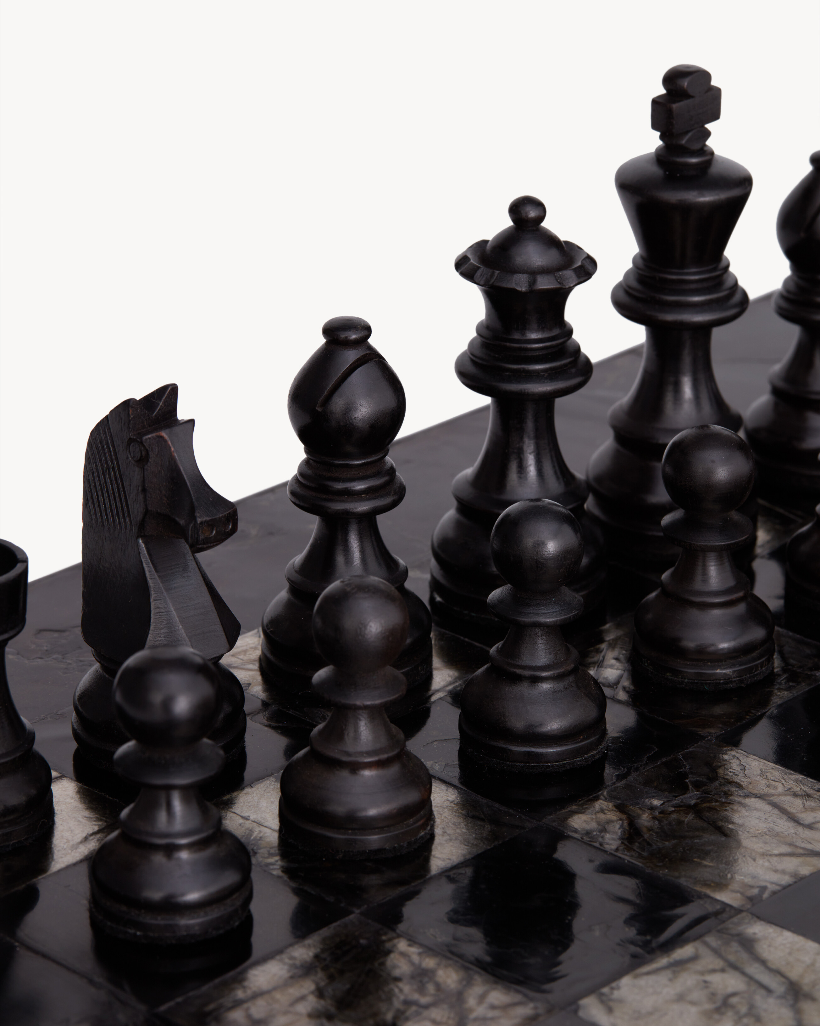 CHESS SET IN MICA STONE