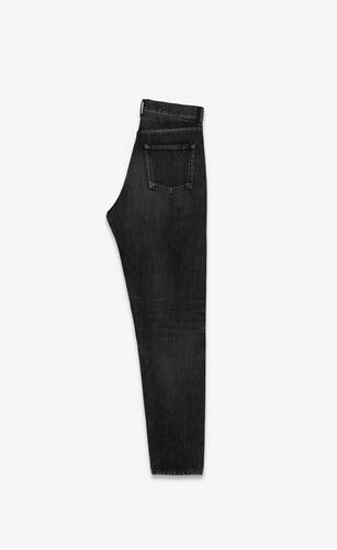 slim-fit jeans in dirty medium black denim