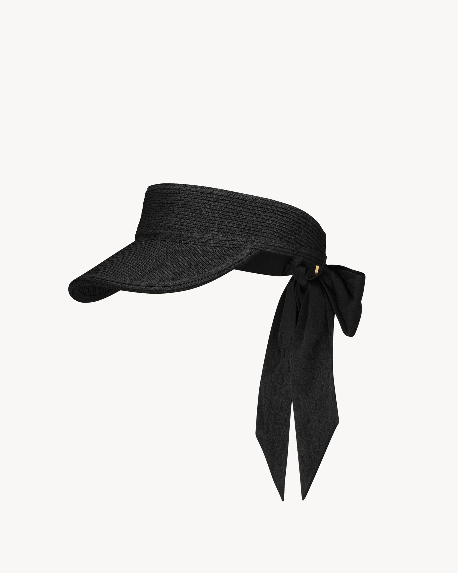 スカーフ付き ストロー製バイザー | Saint Laurent