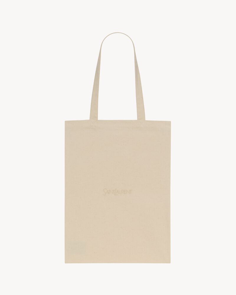 SMALL SAINT LAURENT TOTEBAG IN BRUSHED COTTON