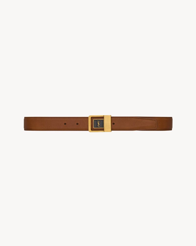 LA 66 buckle belt in vegetable-tanned leather