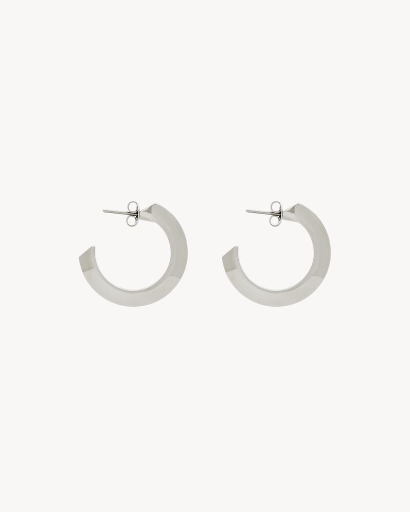 thick hoop earrings in metal