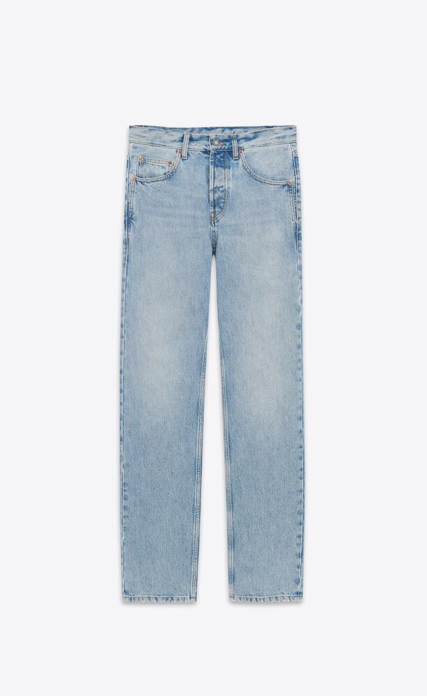 lange baggy-jeans aus denim in blue bay