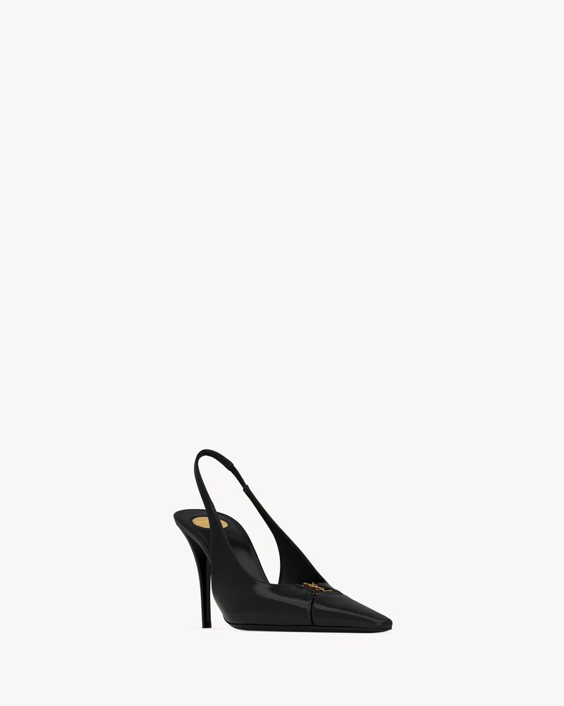 【Saint Laurent】バビロン スリングバックフラット 直営店 バビロン スリングバックフラット（スムースレザー） | Saint