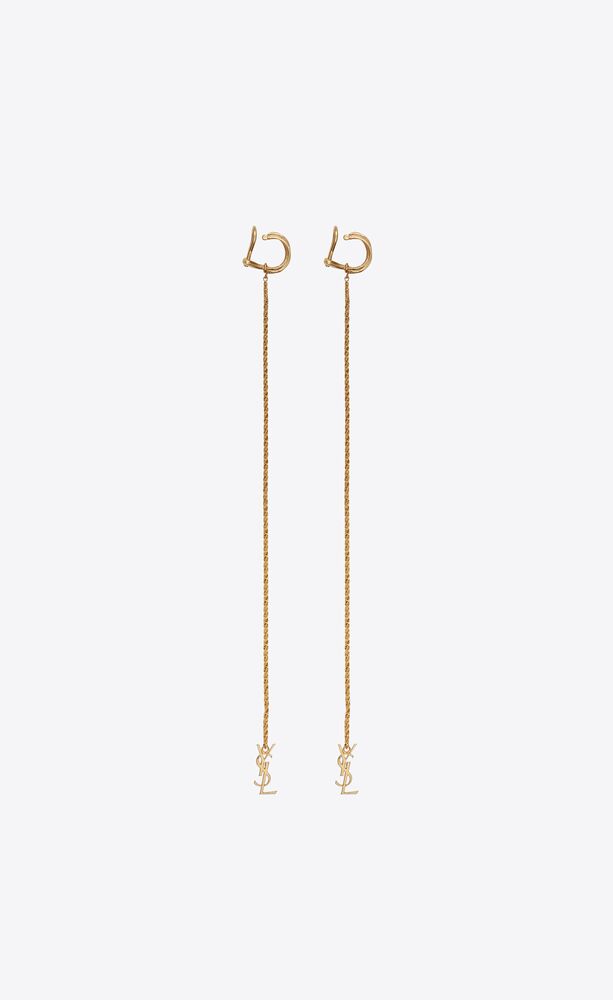 saint laurent logo earrings