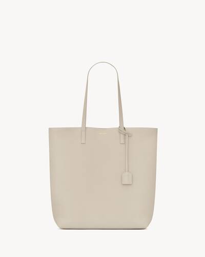 YVES SAINT LAURENT Leather Shopping Tote Bag Beige - 20% OFF