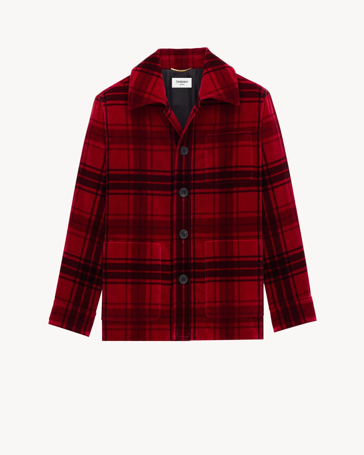 tartan jacket in velvet
