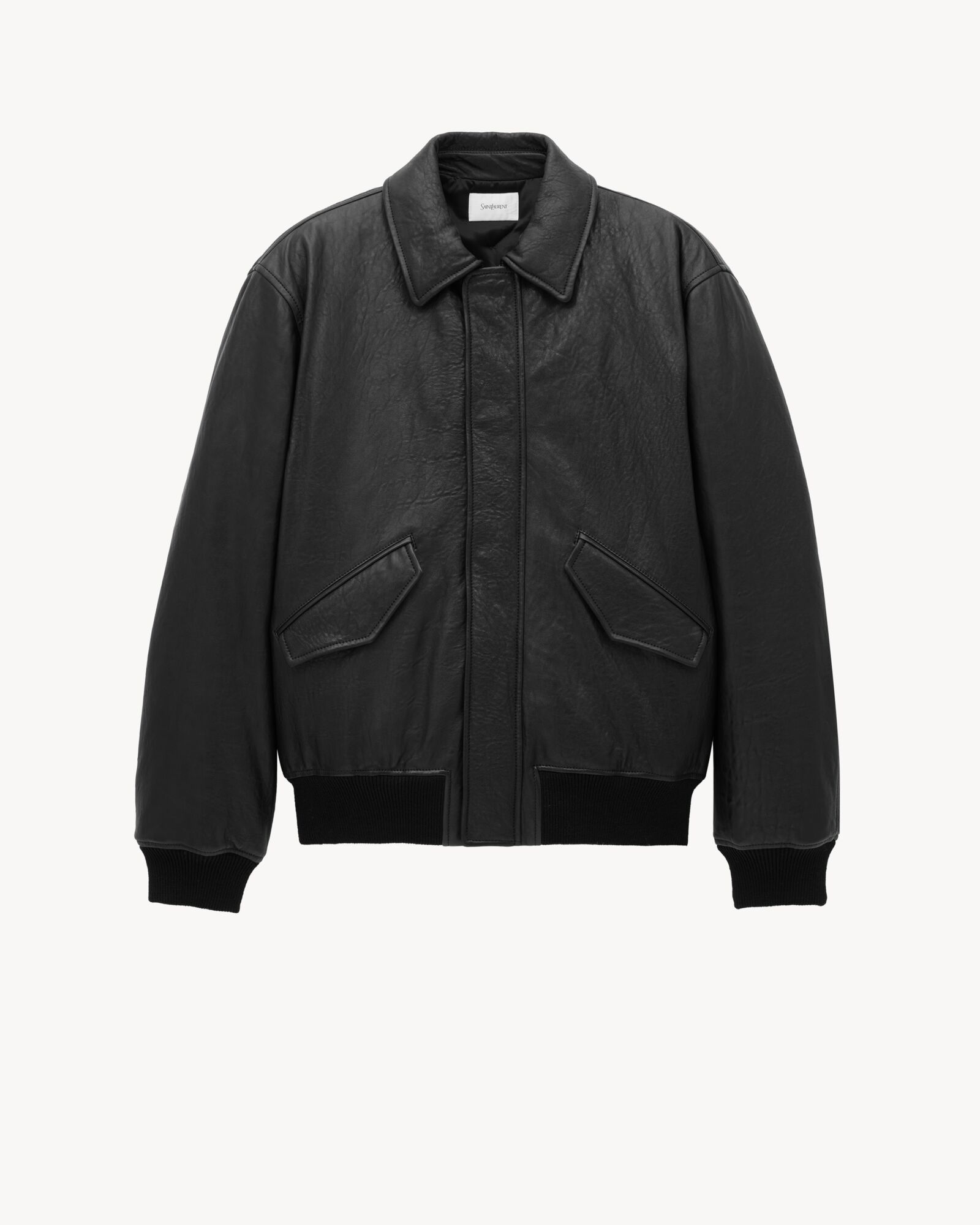 Bomber jacket in grained lambskin | Saint Laurent | YSL.com