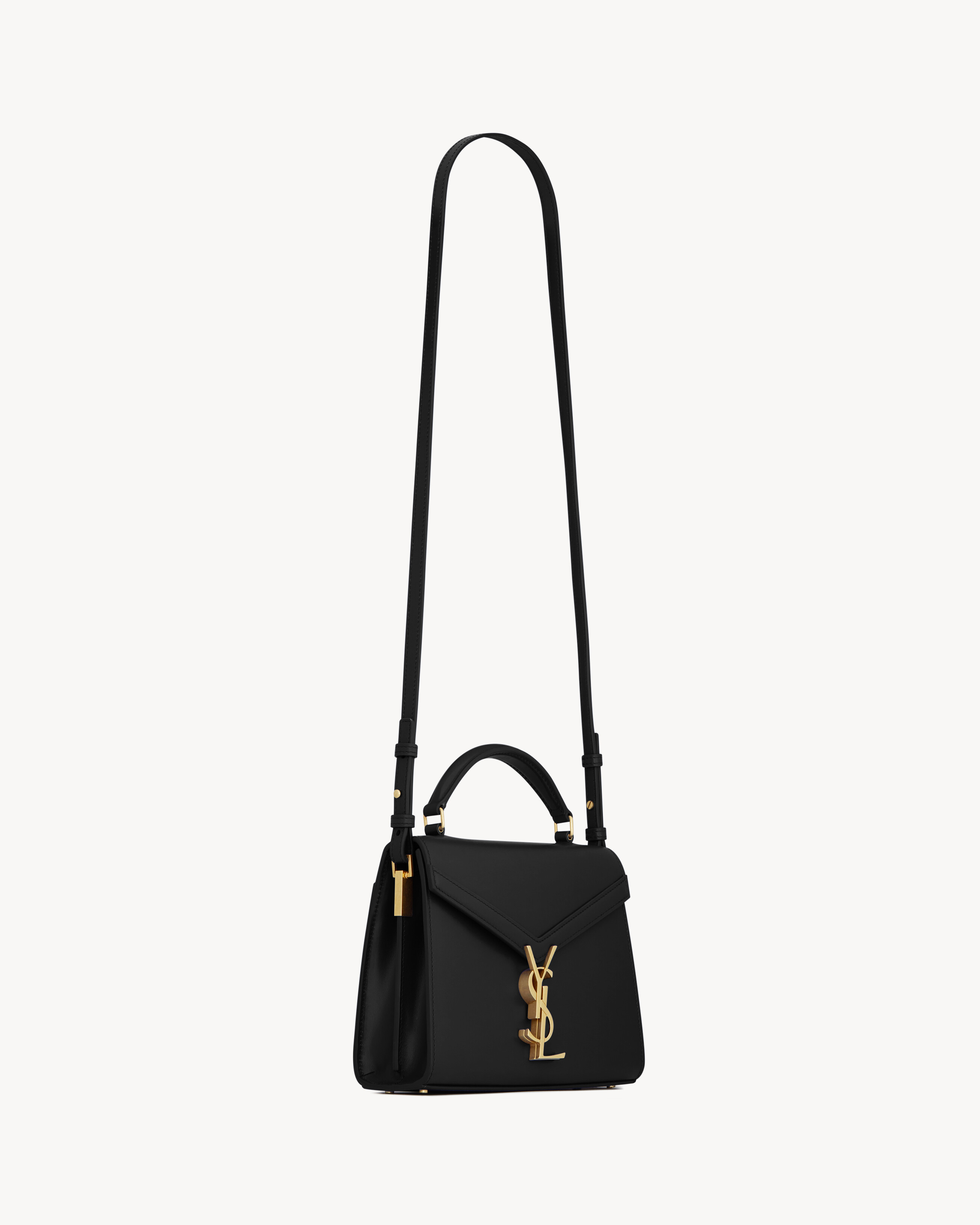 CASSANDRA Mini top handle bag in BOX SAINT LAURENT