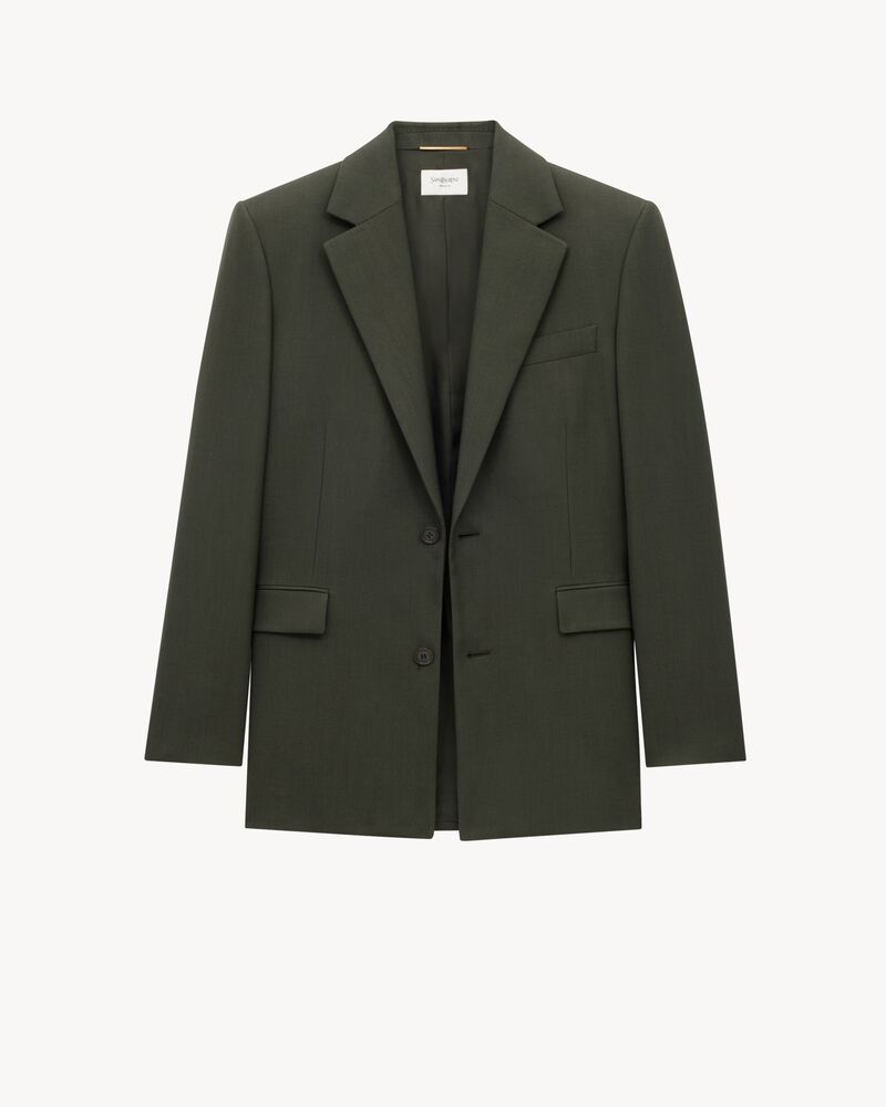 jacket in wool gabardine