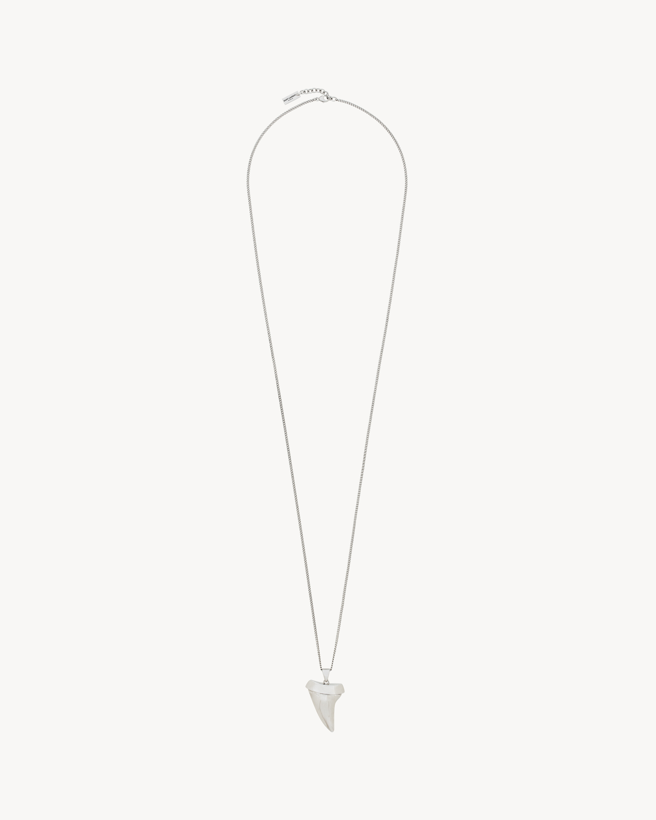 shark tooth necklace in metal