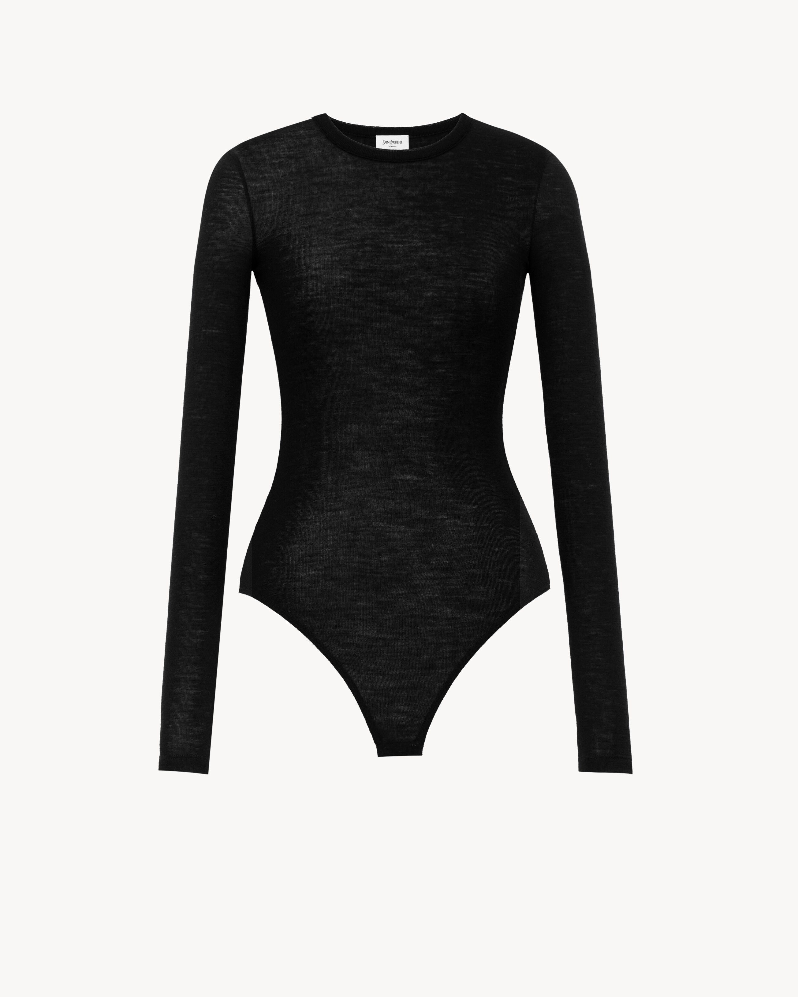 crewneck bodysuit in wool jersey