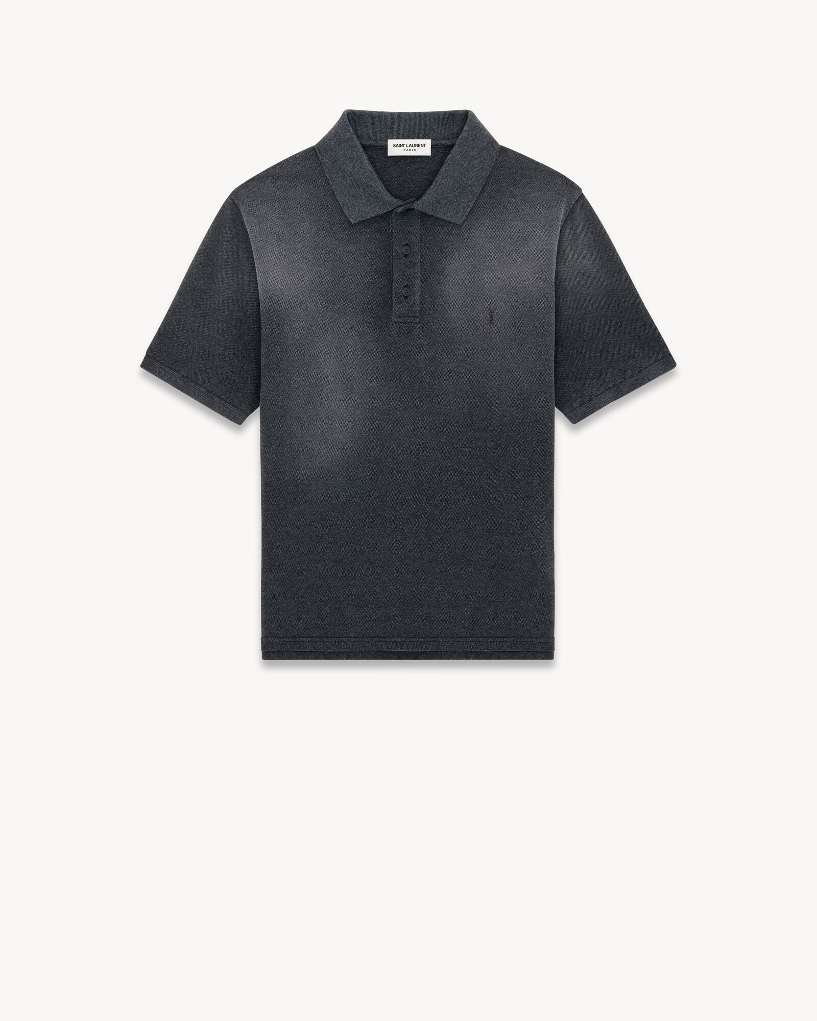 Cassandre Polo Shirt in Cotton Pique Saint Laurent YSL