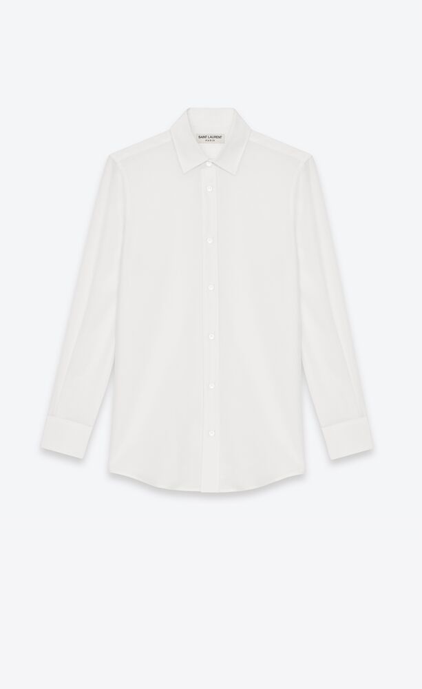 shirt in white silk crêpe